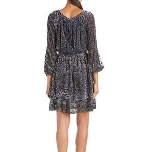 Eli Tahari Olsen A-line Devore Velvet dress XS